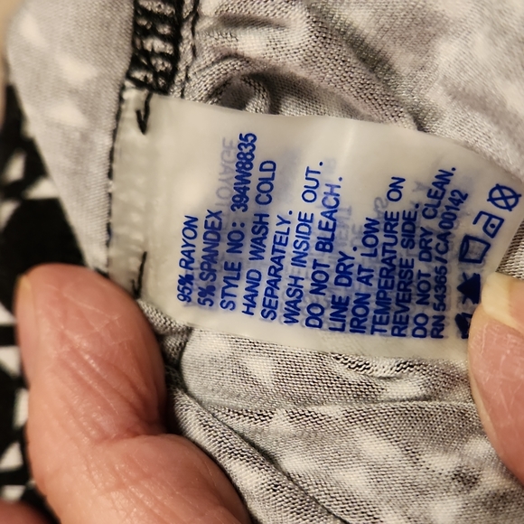 Peter Nygad Women tunic with rushing detail long sleeves black & white 3X W-542 - Picture 7 of 7